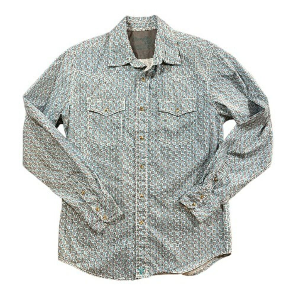 Wrangler Men's 20X Comfort Long‎ Sleeve Western Snap Printed Shirt